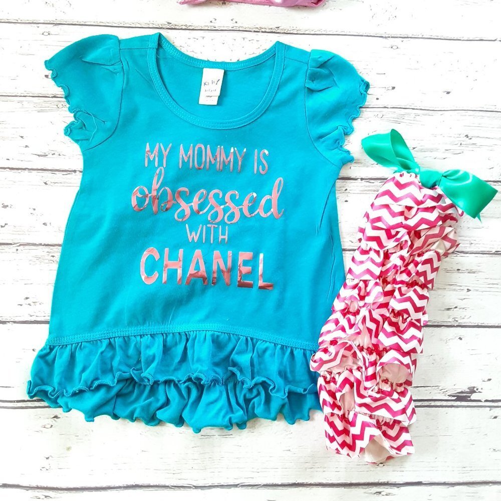 Baby Girl My Mommy Is Obsessed With Chanel Funny Clothing Set 18M